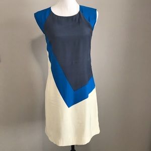 French Connection asymmetrical pattern dress